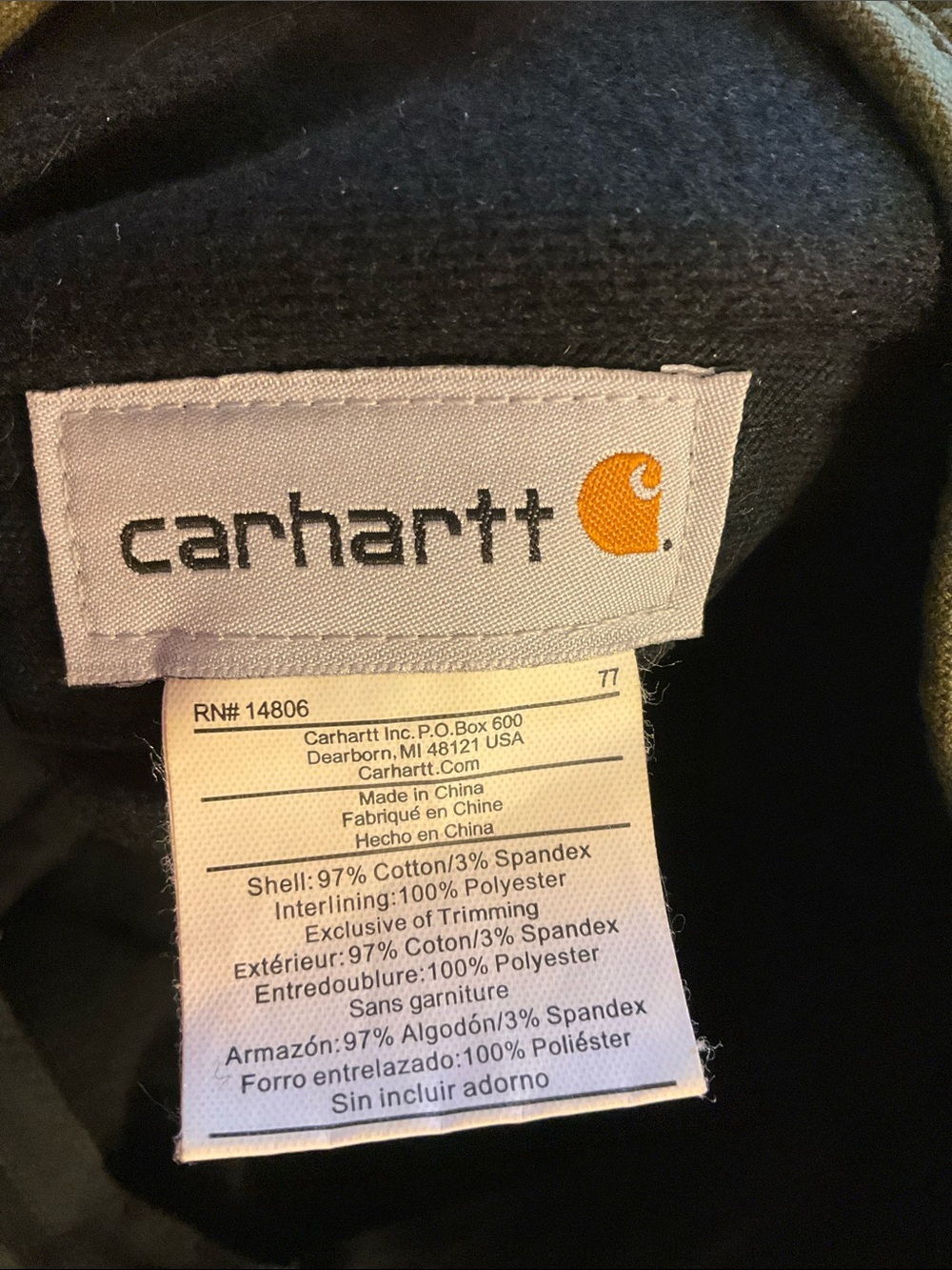 Carhartt insulated ear flap, trapper hat size M/L - Picture 9 of 10